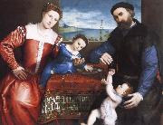 Lorenzo Lotto Giovanni della Volta with His Wife and Children oil painting picture wholesale